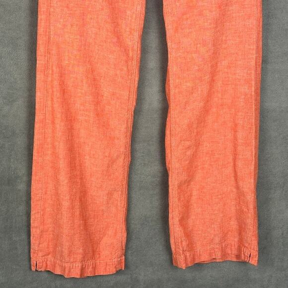 Pilcro Anthropologie Pants Women 0 Pink Linen Wide Leg Pockets Beach Boho Resort - Picture 3 of 12